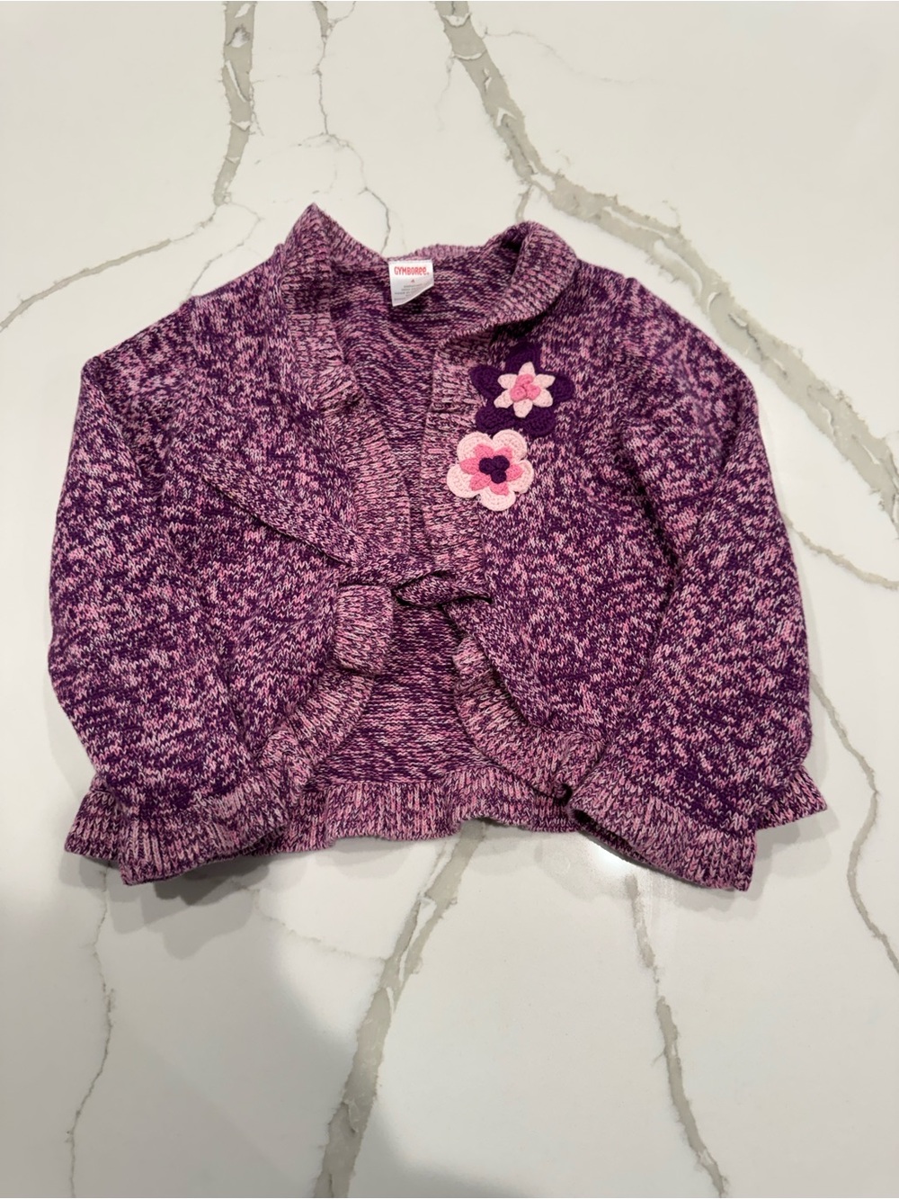 Purple Floral Knit Cardigan - Brand: Gymboree